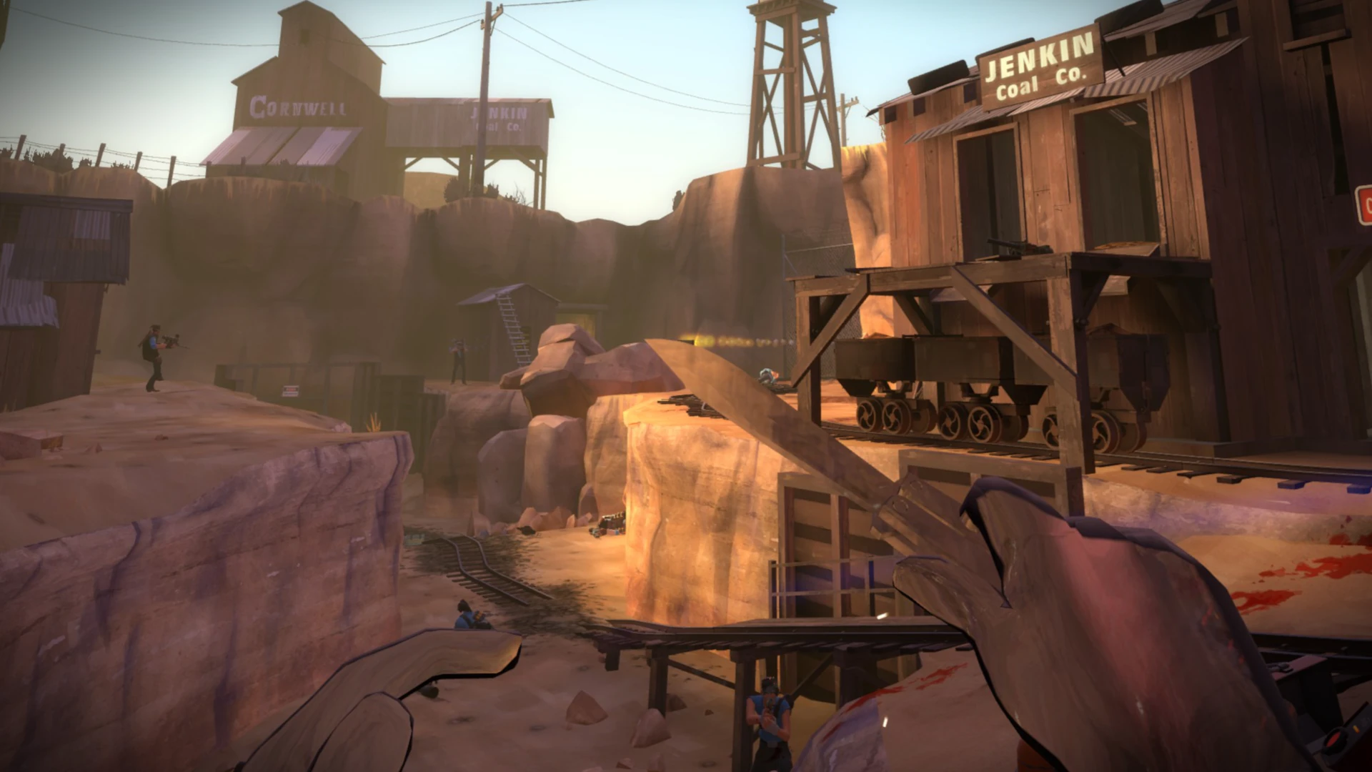 Spy looking out over a sunlit canyon fight